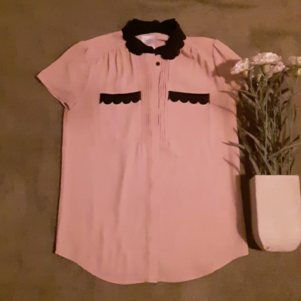 HD in Paris lace collar blouse